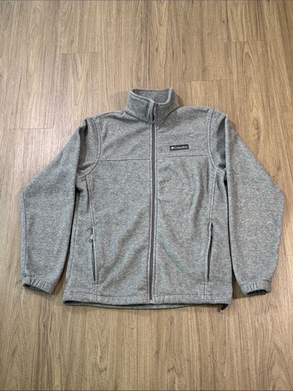 Columbia Men’s Gray Zip-Up Fleece Jacket, Size L